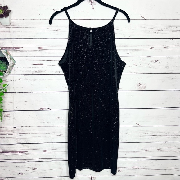 Wild Fable Black Rainbow Glitter Sleeveless Mini Dress Size Large - Picture 6 of 9